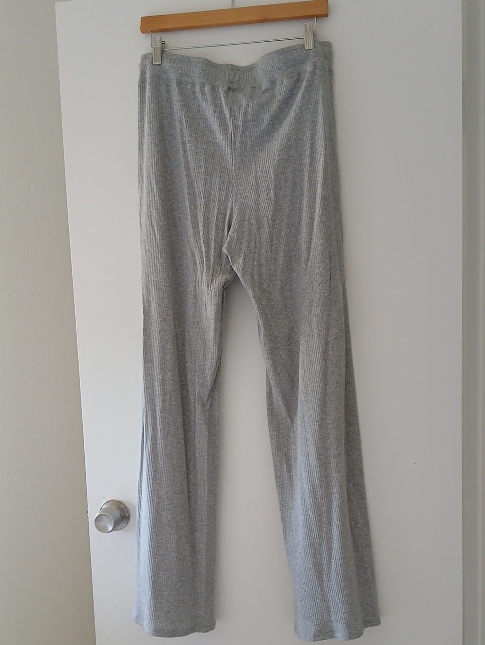 Splendid Gray Ribbed Drawstringwide Leg  Pants Nwt - Picture 3 of 6